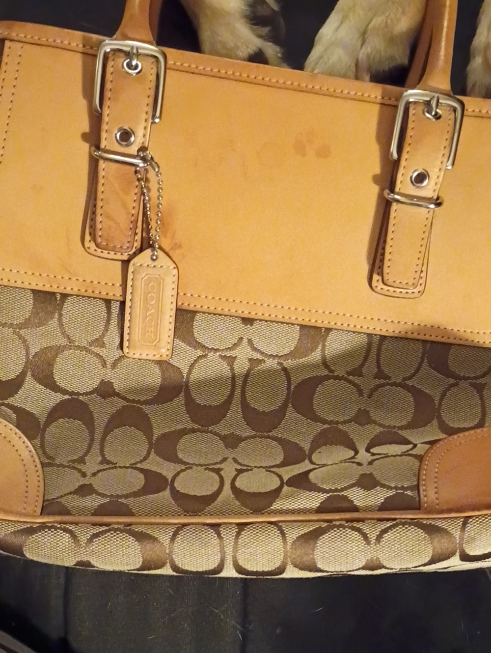 Vintage Authentic Coach Signature Hampton Tote Bag 6366 - Y2K Monogram